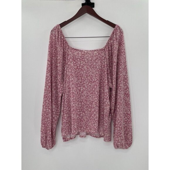Studio B By Bobeau Plus Size Floral Puff Sleeve Blouse Size 3x Boho Peasant‎ - Picture 2 of 9